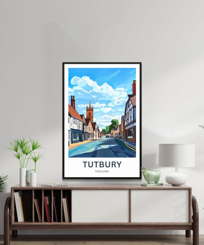 Tutbury Travel Poster - Captivating Street View