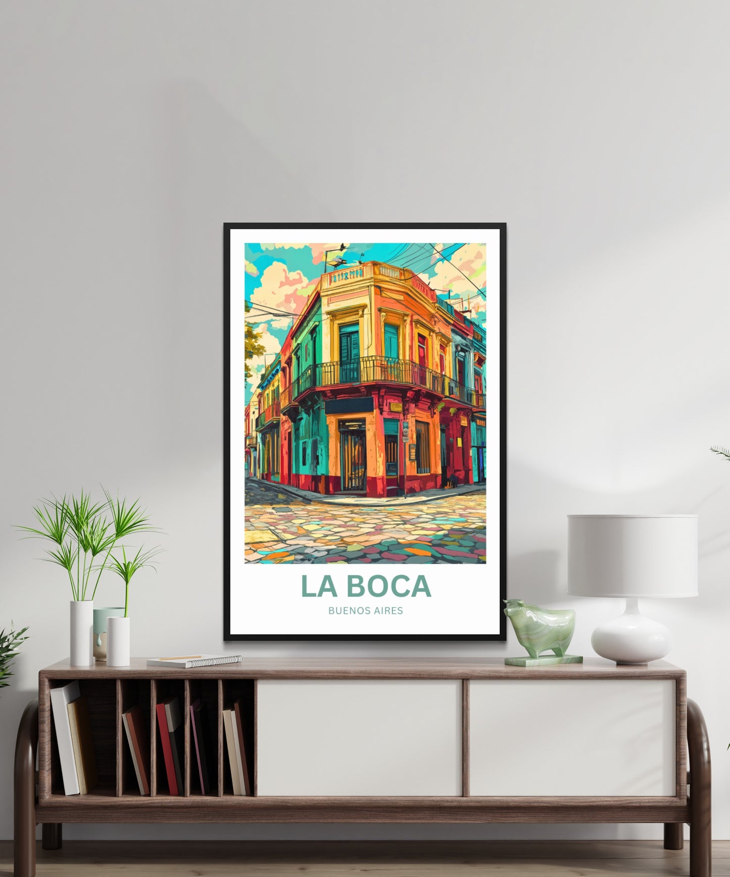 La Boca Travel Poster - Home of Passion and Paint