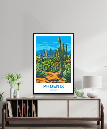 Phoenix Travel Poster - The Heart of the Sonoran Desert
