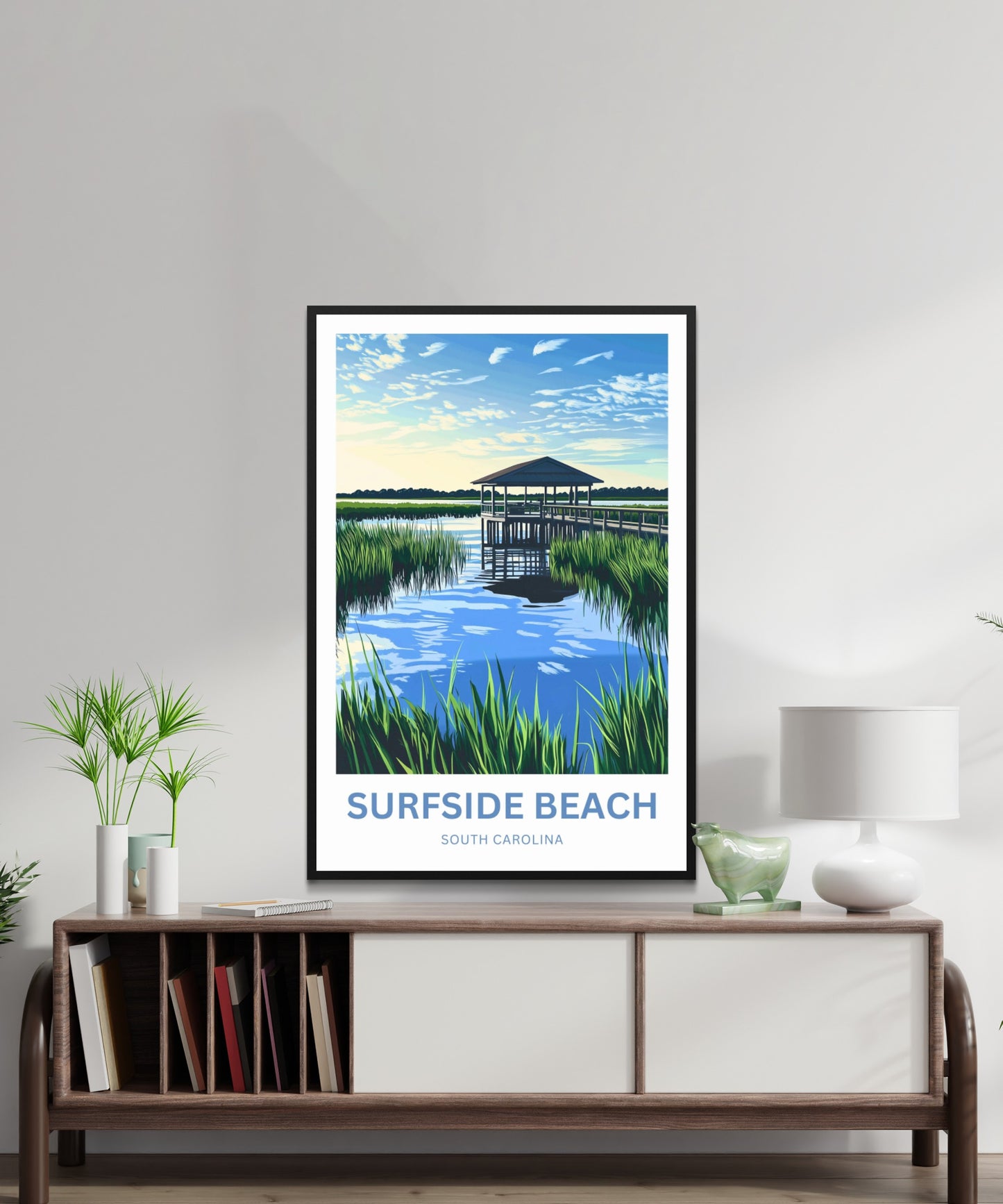 Surfside Beach Travel Poster -   South Carolina’s Hidden Gem