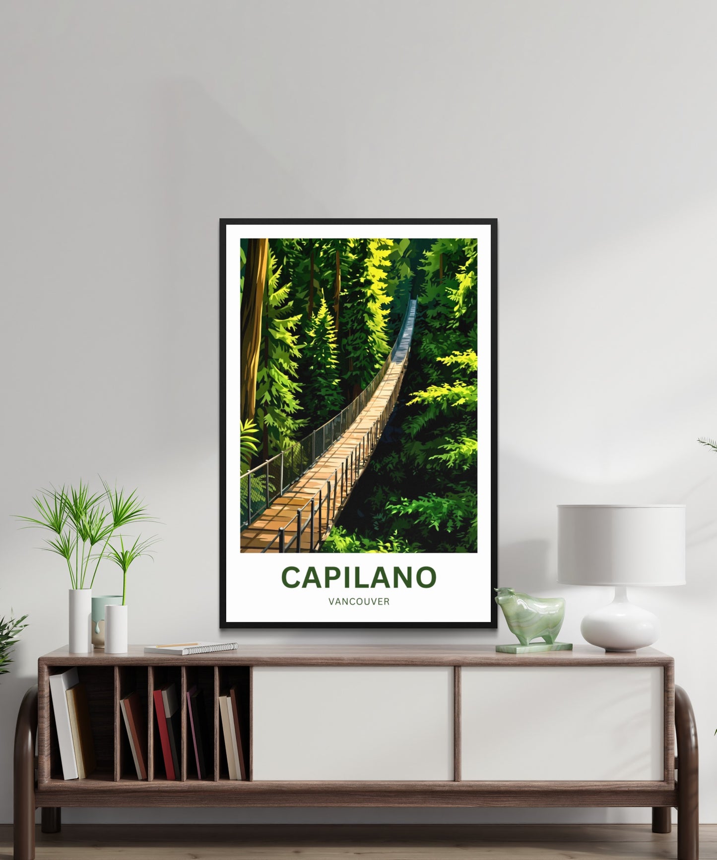 Capilano Suspension Bridge  Travel Poster - Above the rainforest