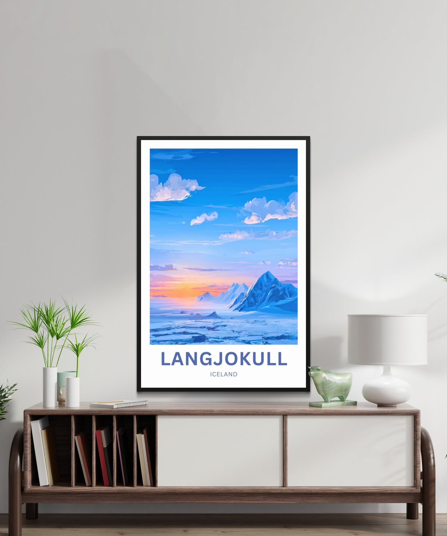 Langjökull Travel Poster - Mesmerizing Glacier of Iceland