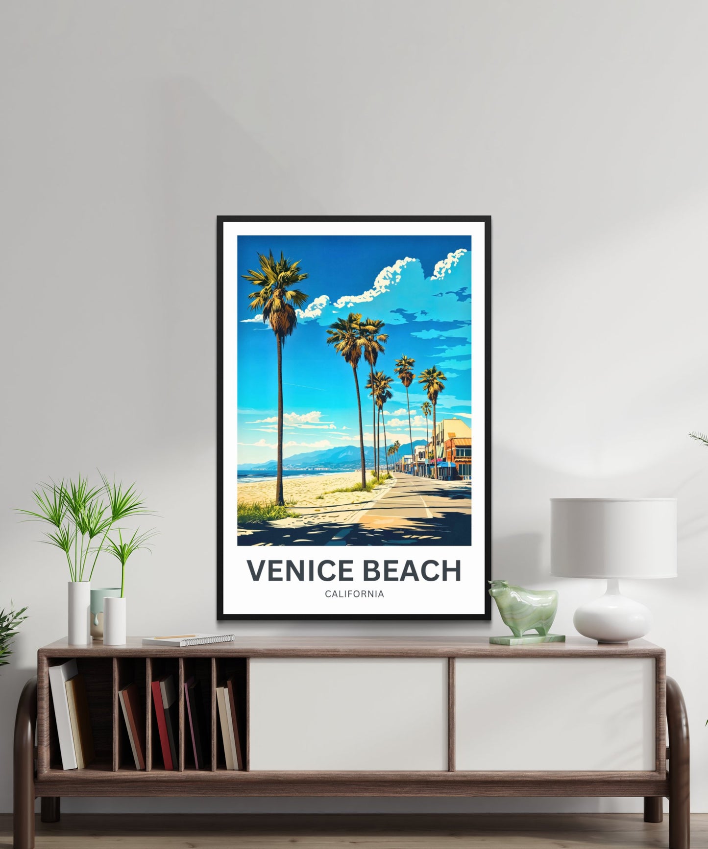 Venice Beach Travel Poster - Florida colorful escape by the sea