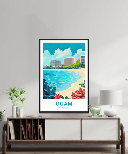 Guam Travel Poster - Escape in the Heart of Guam