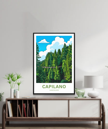 Capilano Suspension Bridge  Travel Poster  - Bridge of legends