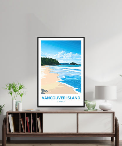 Vancouver Island Travel Poster - Hidden Bays and Forest Dreams