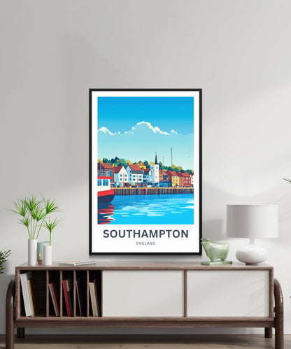 Southampton Travel Poster- England