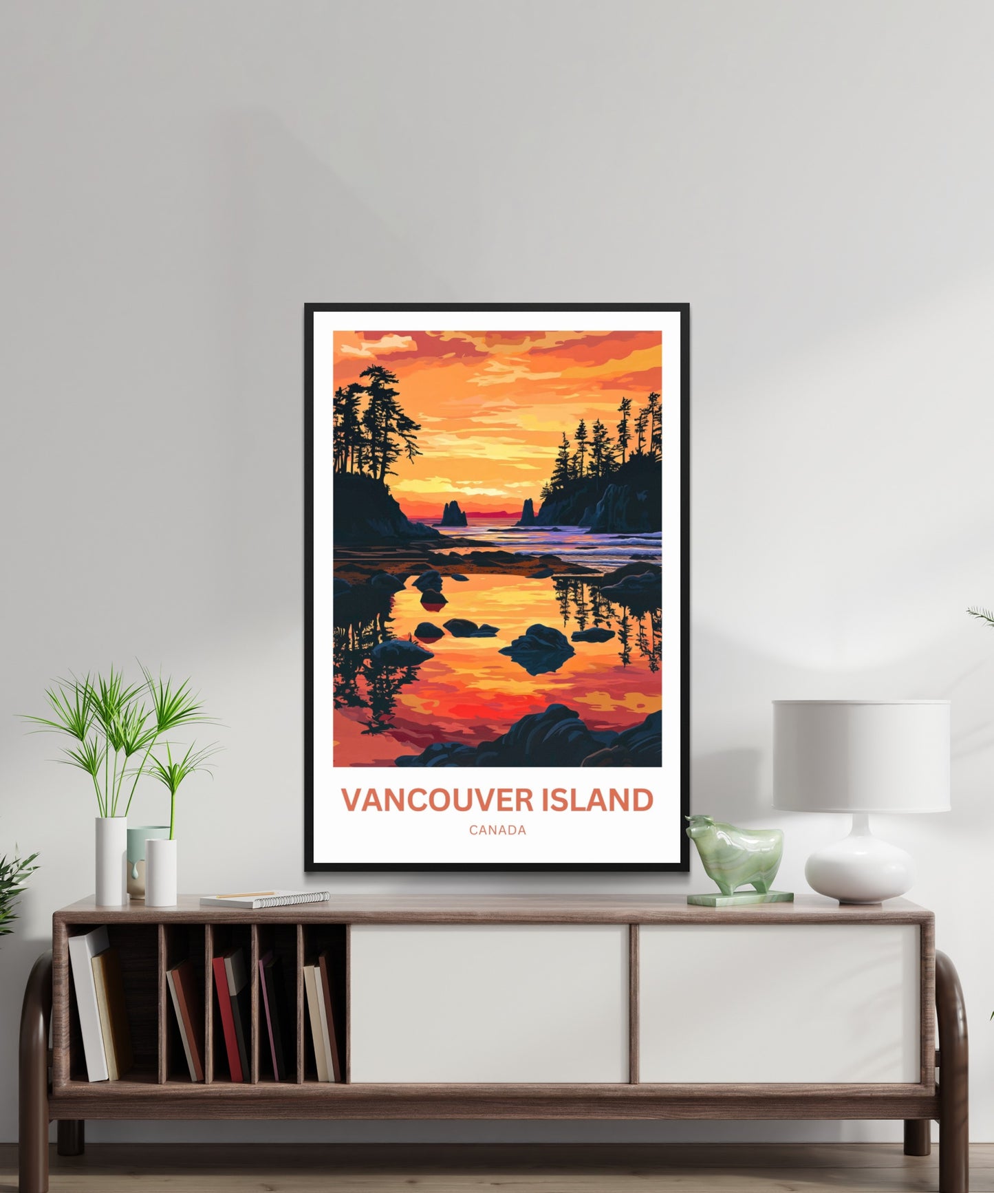 Vancouver Island Travel Poster - The Sunset Wilderness Beyond