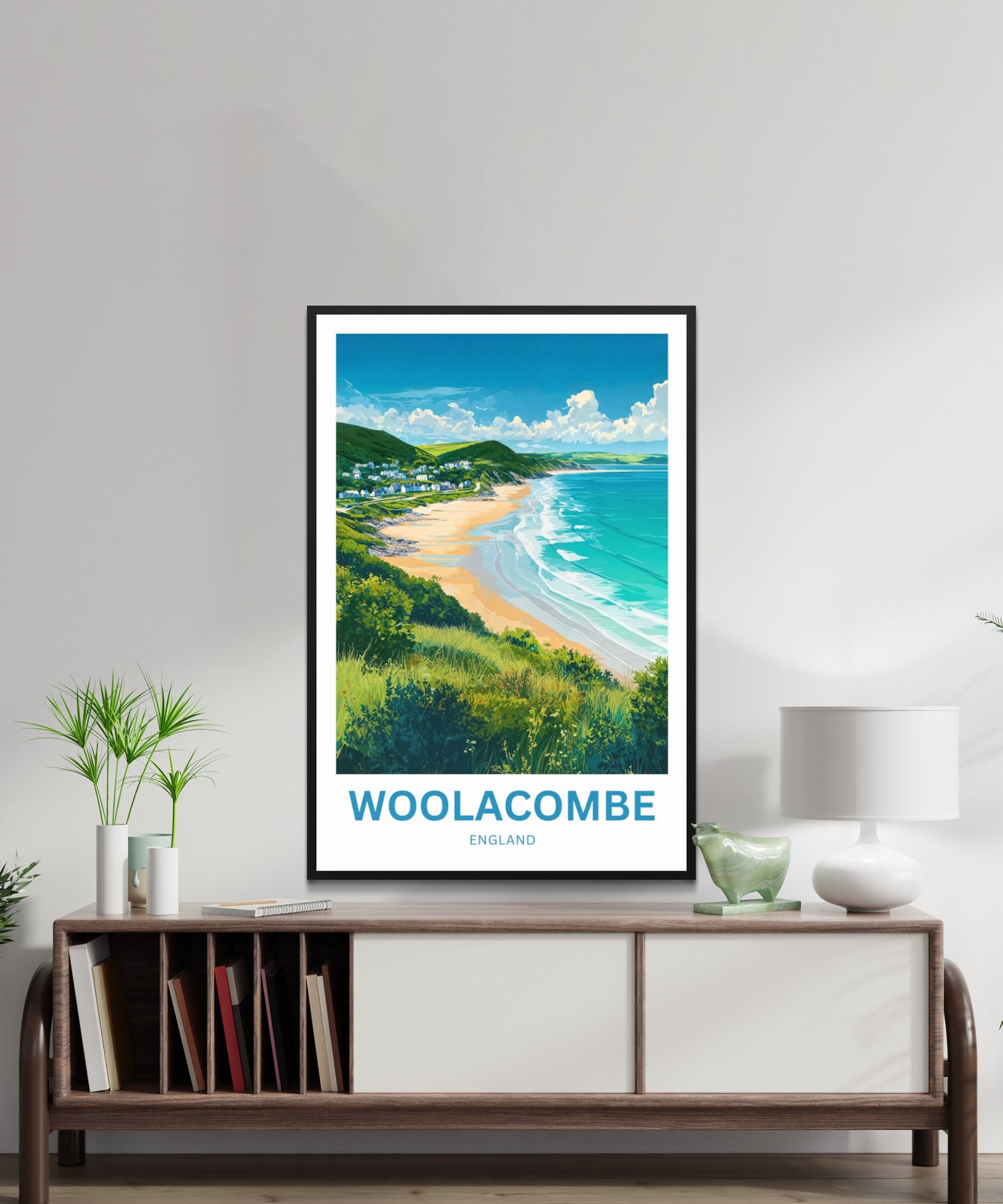 Woolacombe Travel Poster - Charming Village and Shores