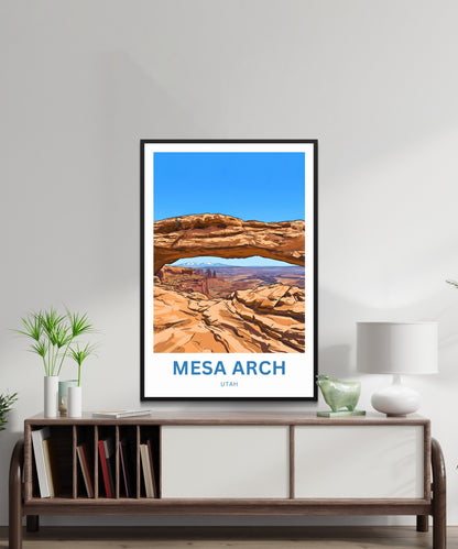 Mesa Arch Travel Poster -   Overlook View Of Canyonlands