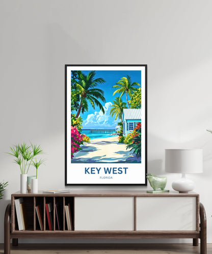 Key West Travel Poster  Village Island charm Florida