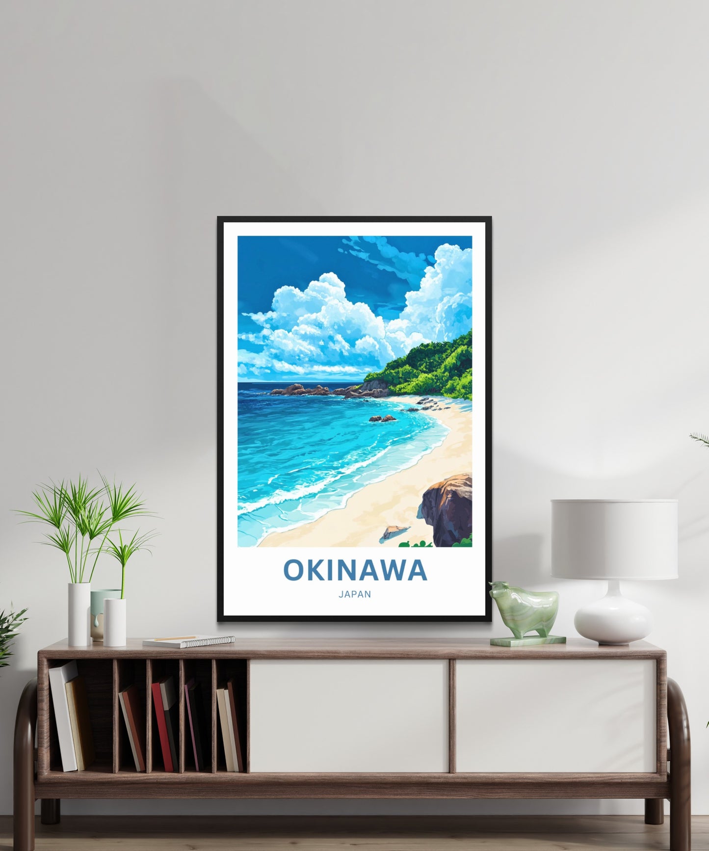 Okinawa Beach Travel Poster  - Serenity by the Sea