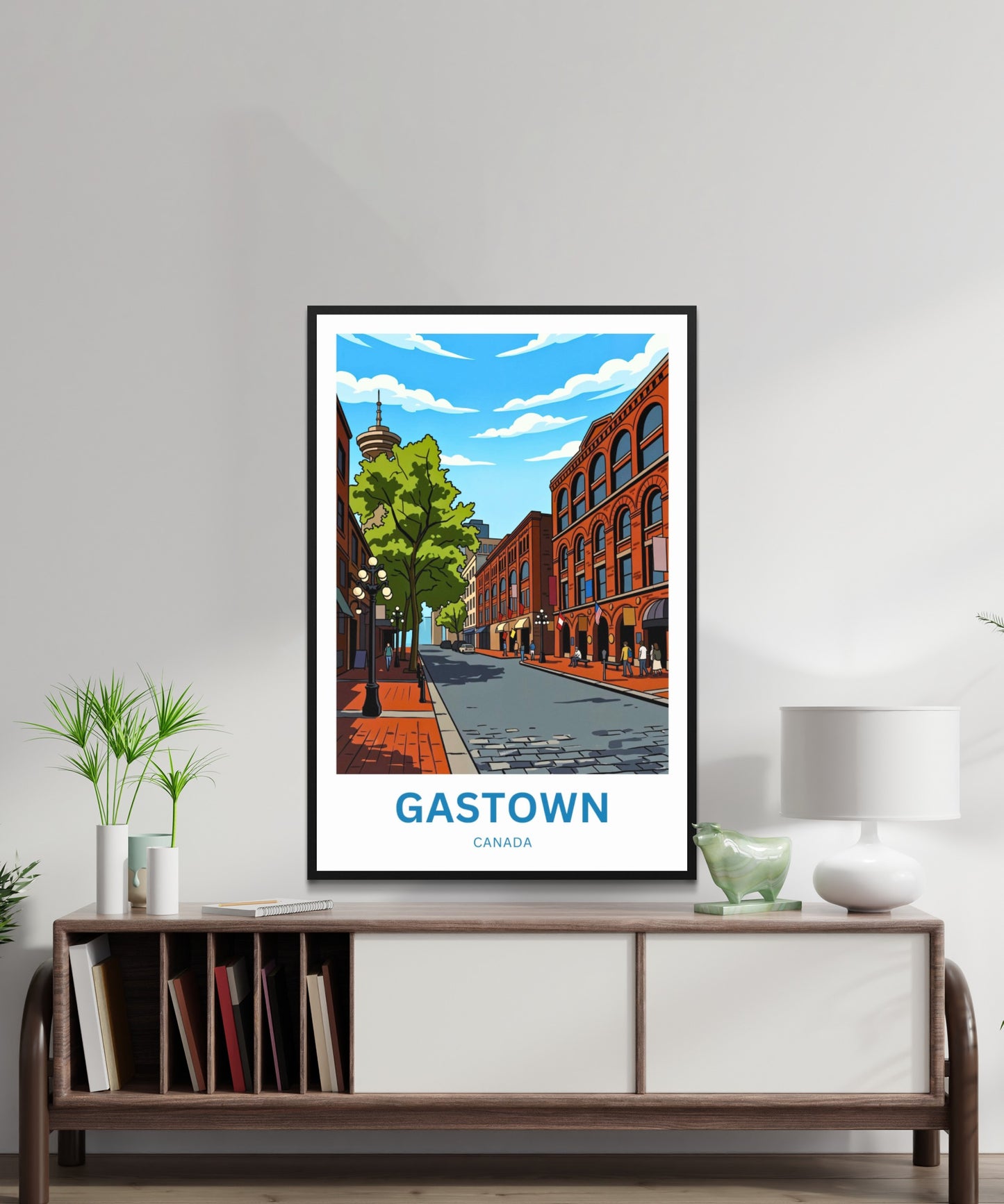 Gastown Travel Poster - Cobblestones Street