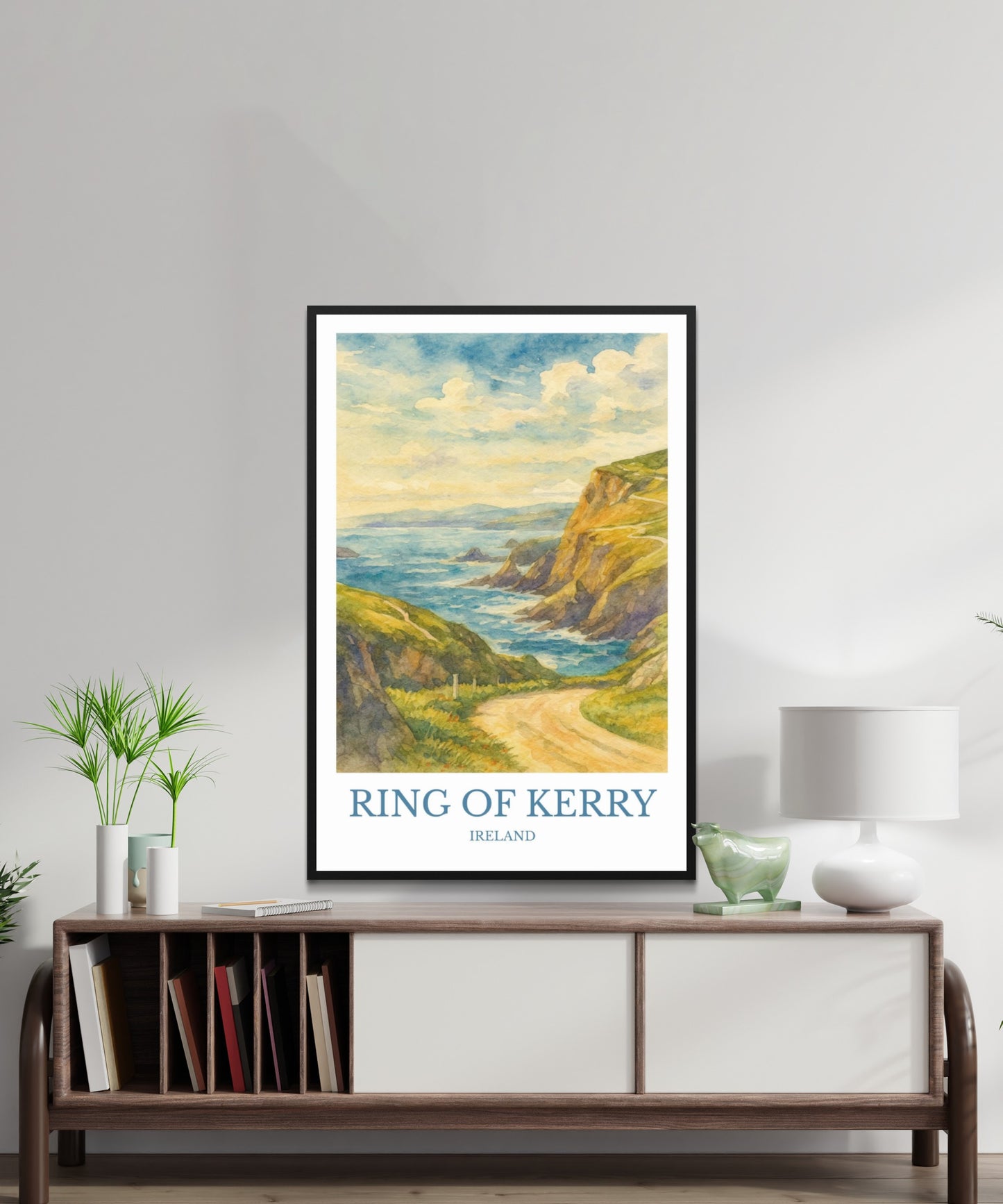 Ring of Kerry, Watercolor design poster, Ireland Print, Ring of Kerry Wall Art