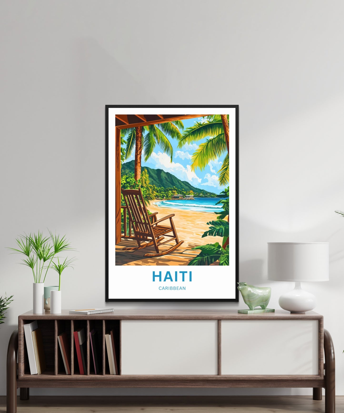 Haiti Travel Poster - Caribbean Waves of Calm