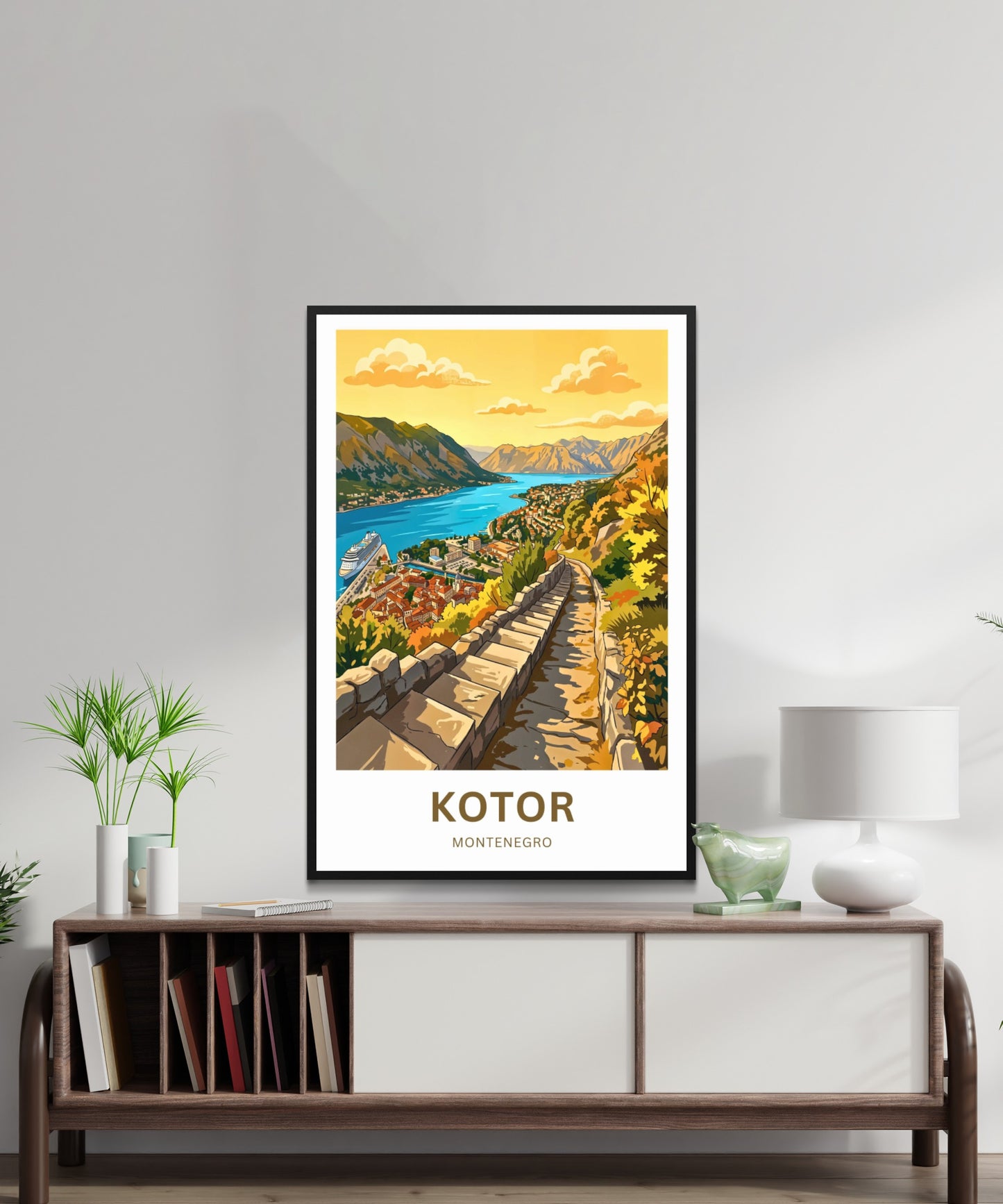 Kotor Travel Poster -   Sunset View