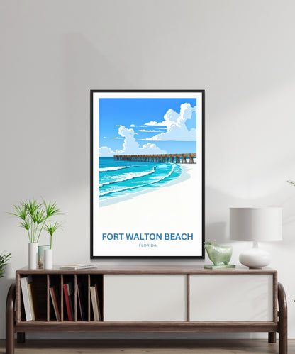 Fort Walton Beach Travel Poster - Paradise Calling