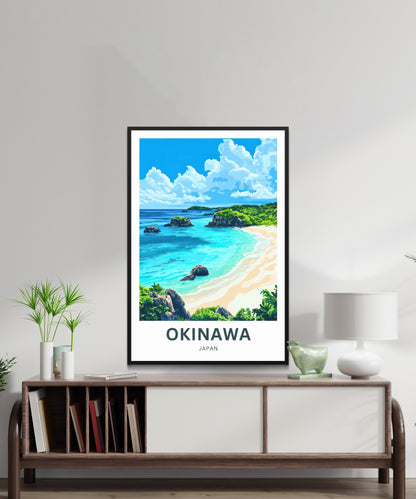 Okinawa Beach Travel Poster  - Japan Captivating Island