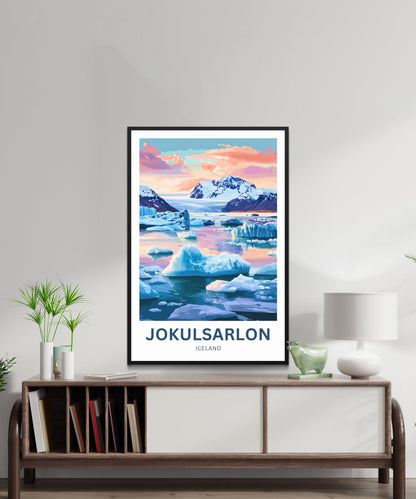 Jökulsárlón Travel Poster