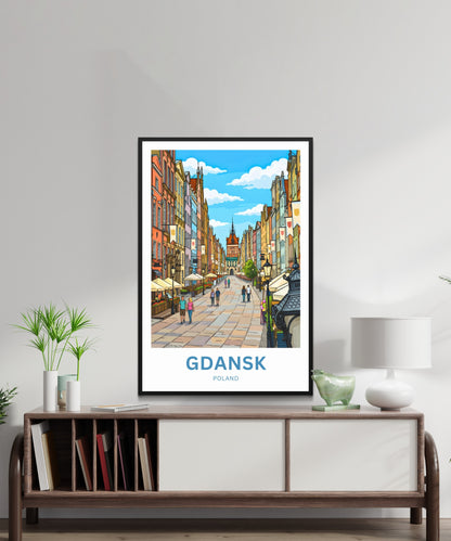 Gdańsk  Travel Poster - The heart of the old town