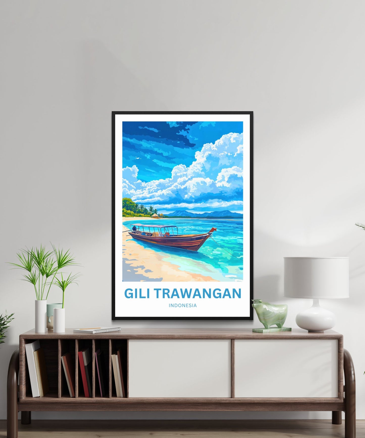 Gili Trawangan Travel Poster-  Paradise Island of Indonesia