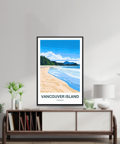 Vancouver Island Travel Poster - Canada The Heart of Pacific Nature
