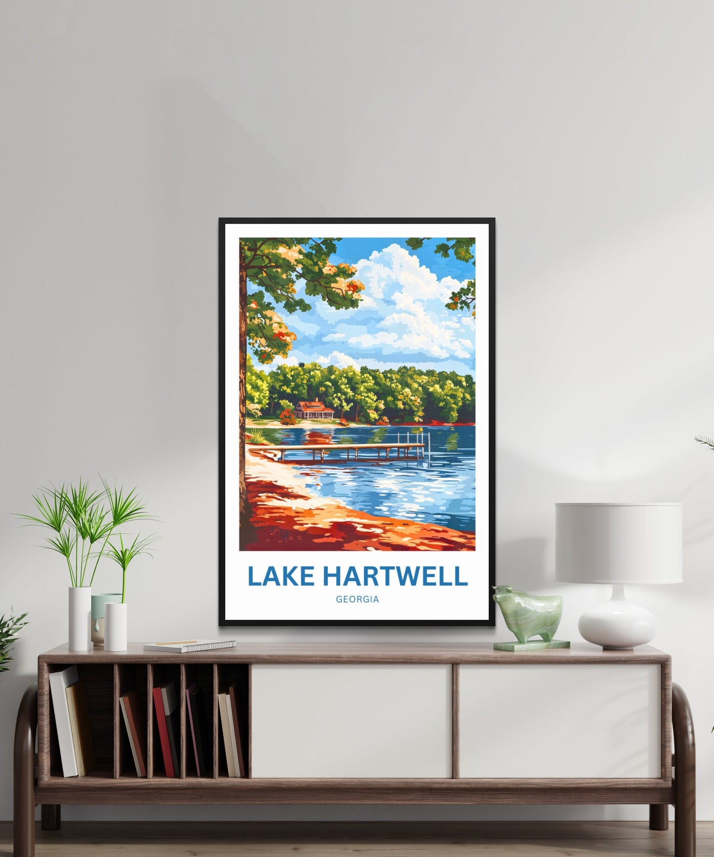 Lake Hartwell Travel Poster - Reflections of a Peaceful Escape