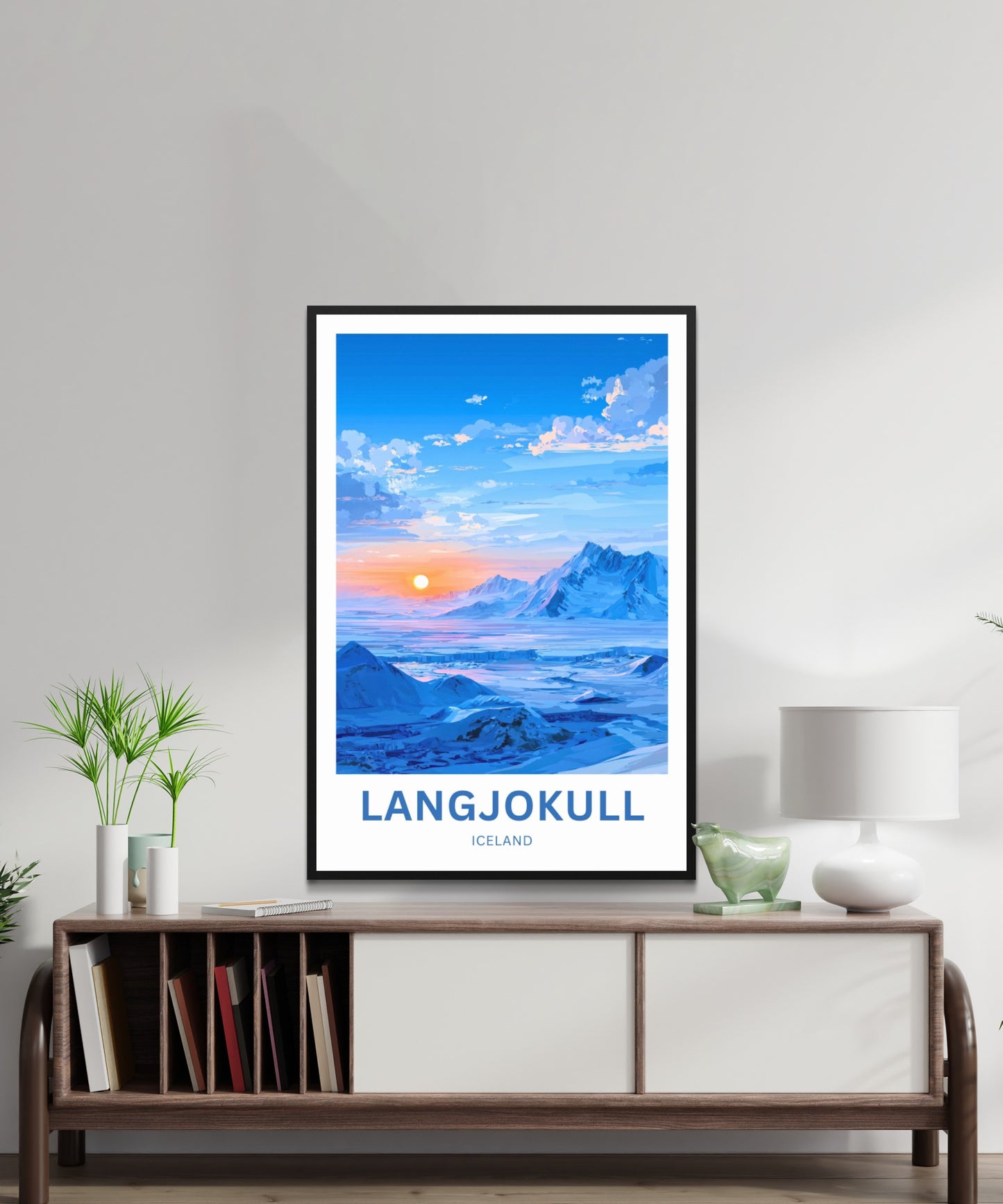 Langjökull Travel Poster