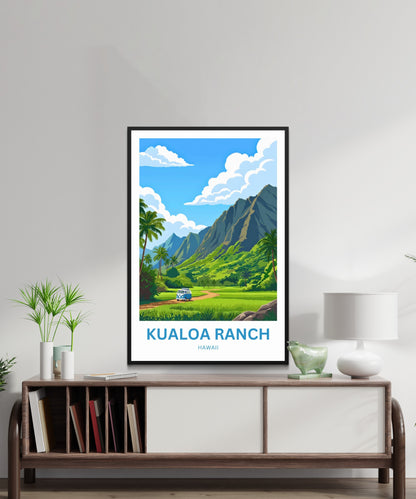 Kualoa Ranch  Travel Poster - Sacred valleys