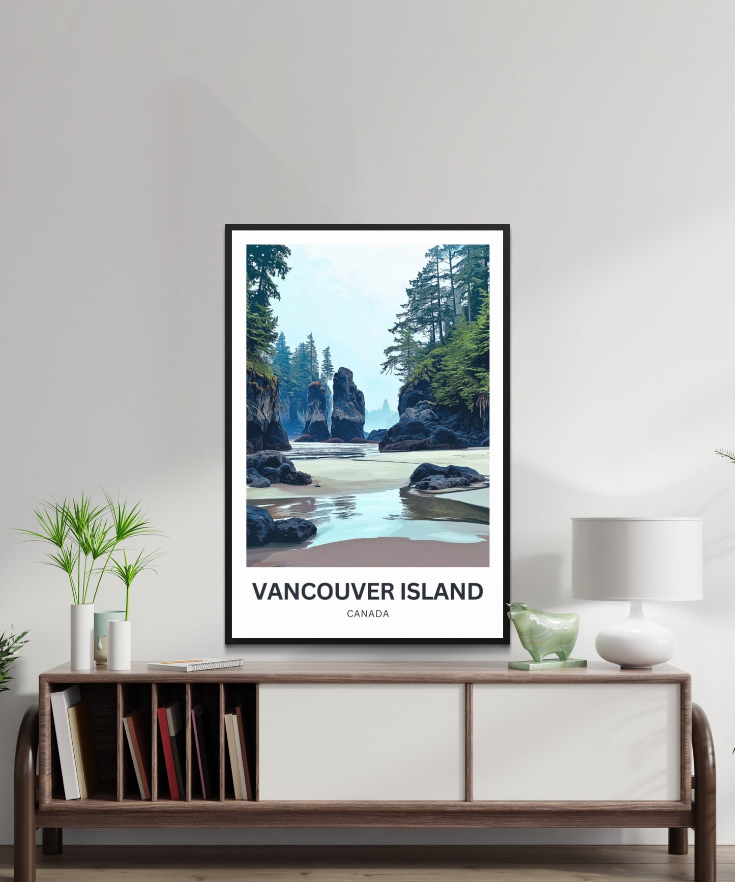 Vancouver Island Travel Poster - Where Forest Meets the Sea