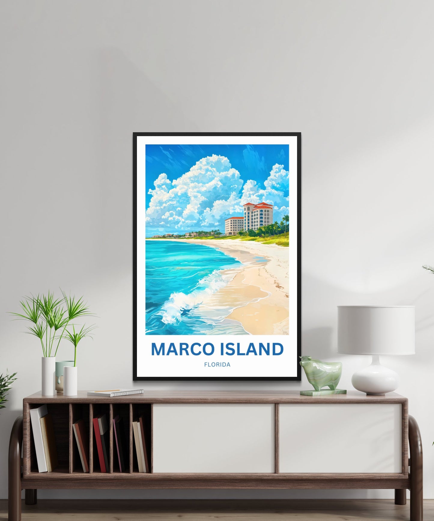 Marco Island Travel Poster- Escape to Sun-Kissed Island Shores of Florida