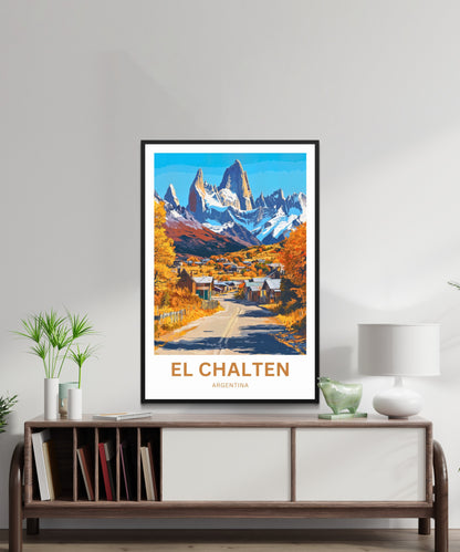 El Chalten Travel Poster - Captivating Mountains Villages
