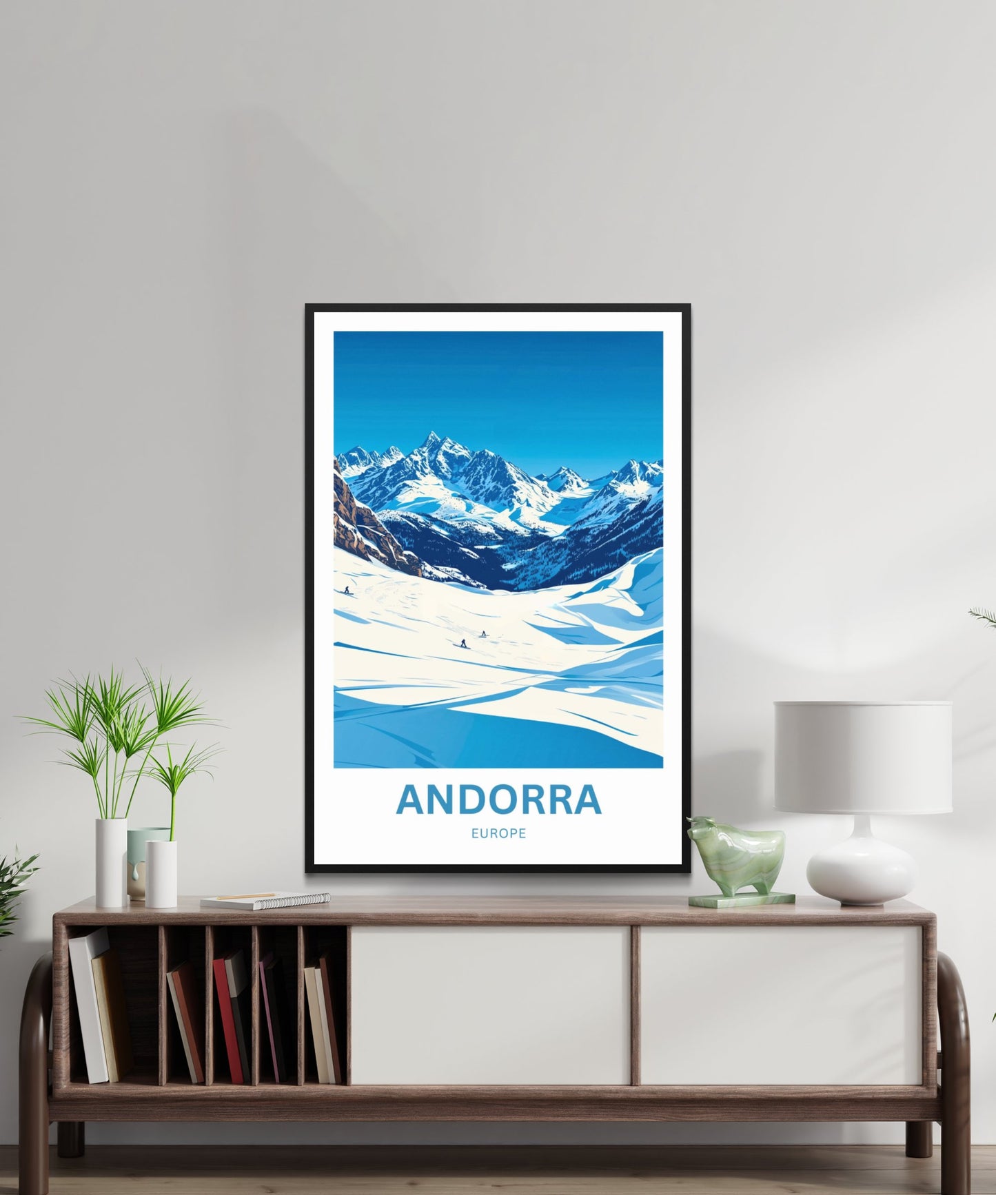 Andorra Travel Poster- Ski View