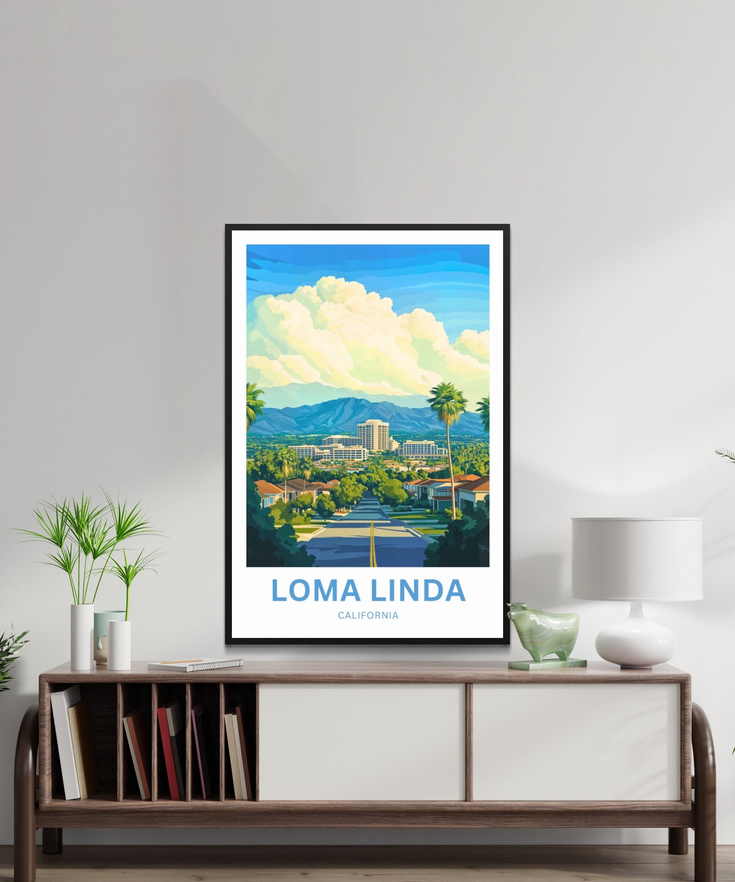 Loma Linda Travel Poster  - Palm City Views