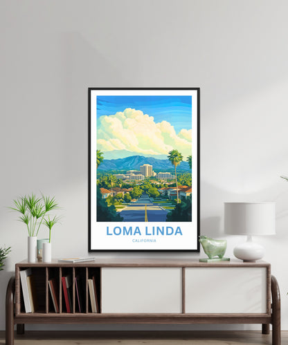 Loma Linda Travel Poster  - Palm City Views