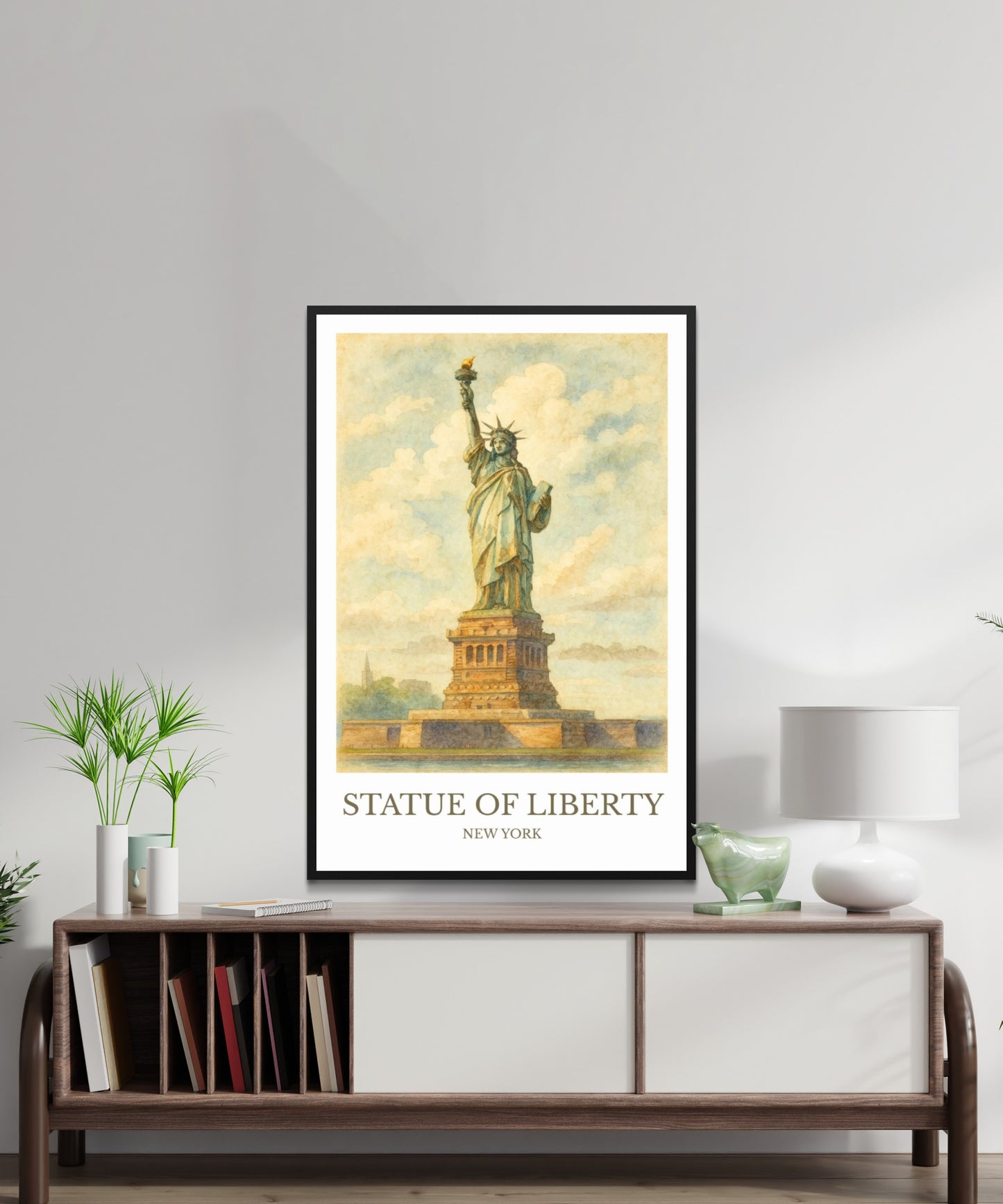 Statue of Liberty, Watercolor design poster, New York Print, Statue of Liberty Wall Art