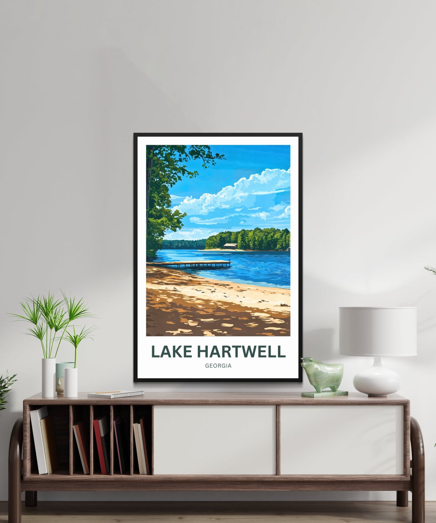 Lake Hartwell Travel Poster - Serenity by the Water