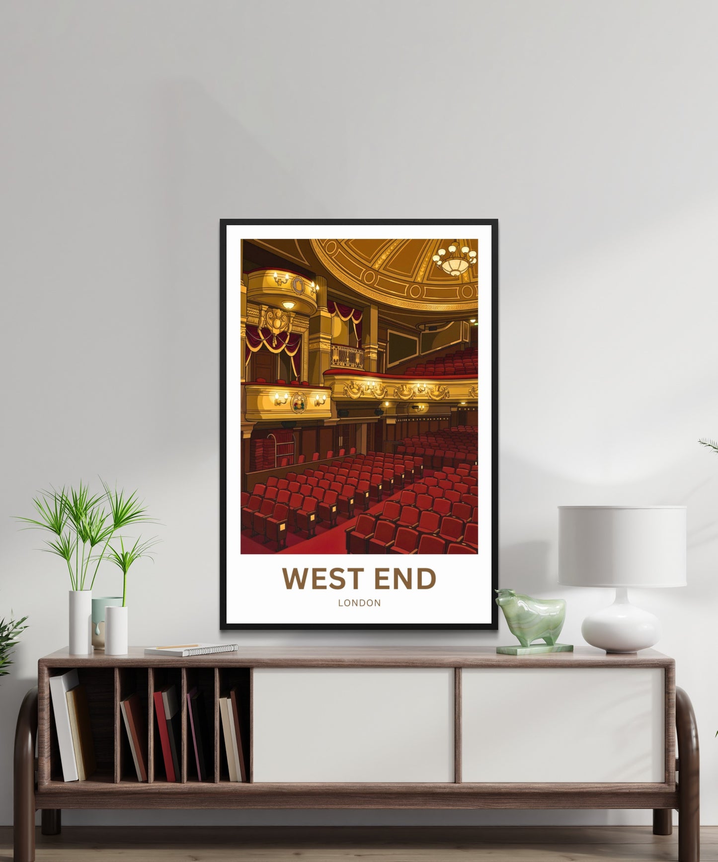 West End Travel Poster - London Theatre View