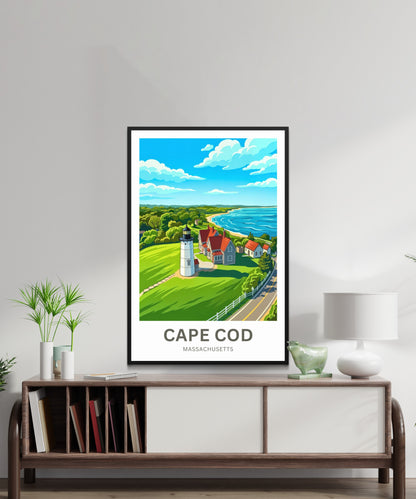 Cape Cod Travel Poster - Seaside Serenity