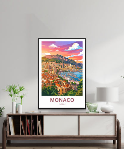 Monaco  Travel Poster - Coastal Grandeur