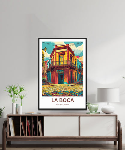 La Boca Travel Poster - The Colors of Buenos Aires