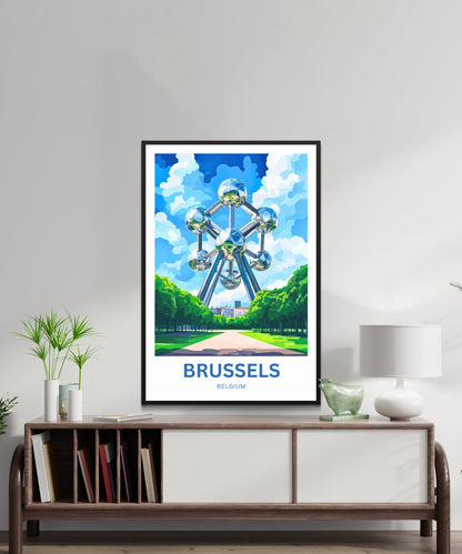 Brussels Travel Poster- Heart of Europe