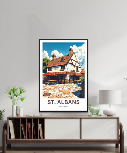 St. Albans Travel Poster