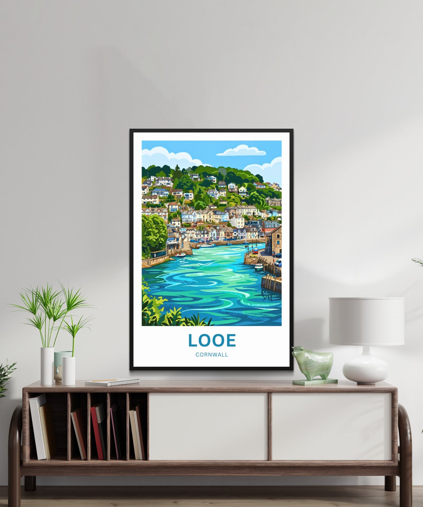 Looe, Cornwall Travel Poster - Seaside Calm