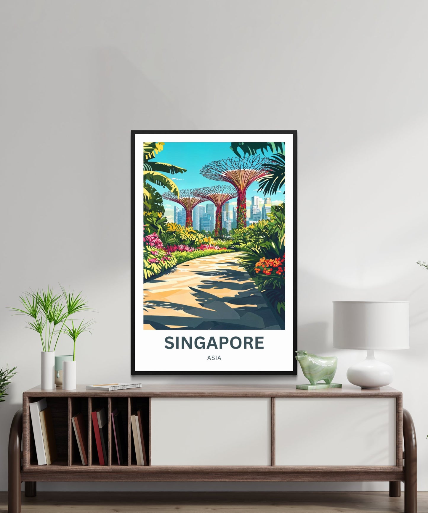 Singapore Travel Poster - The Garden by the Bay