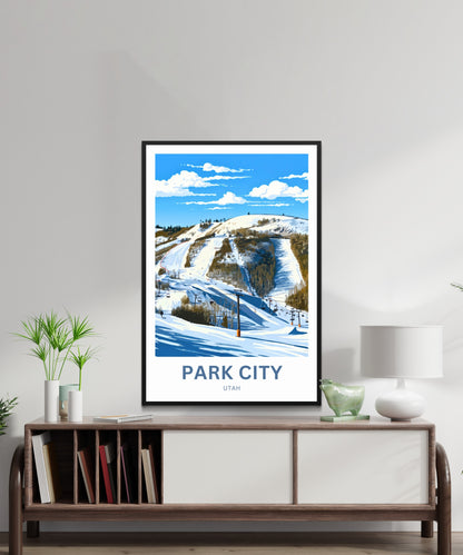 Park City Travel Poster - Ski Resort