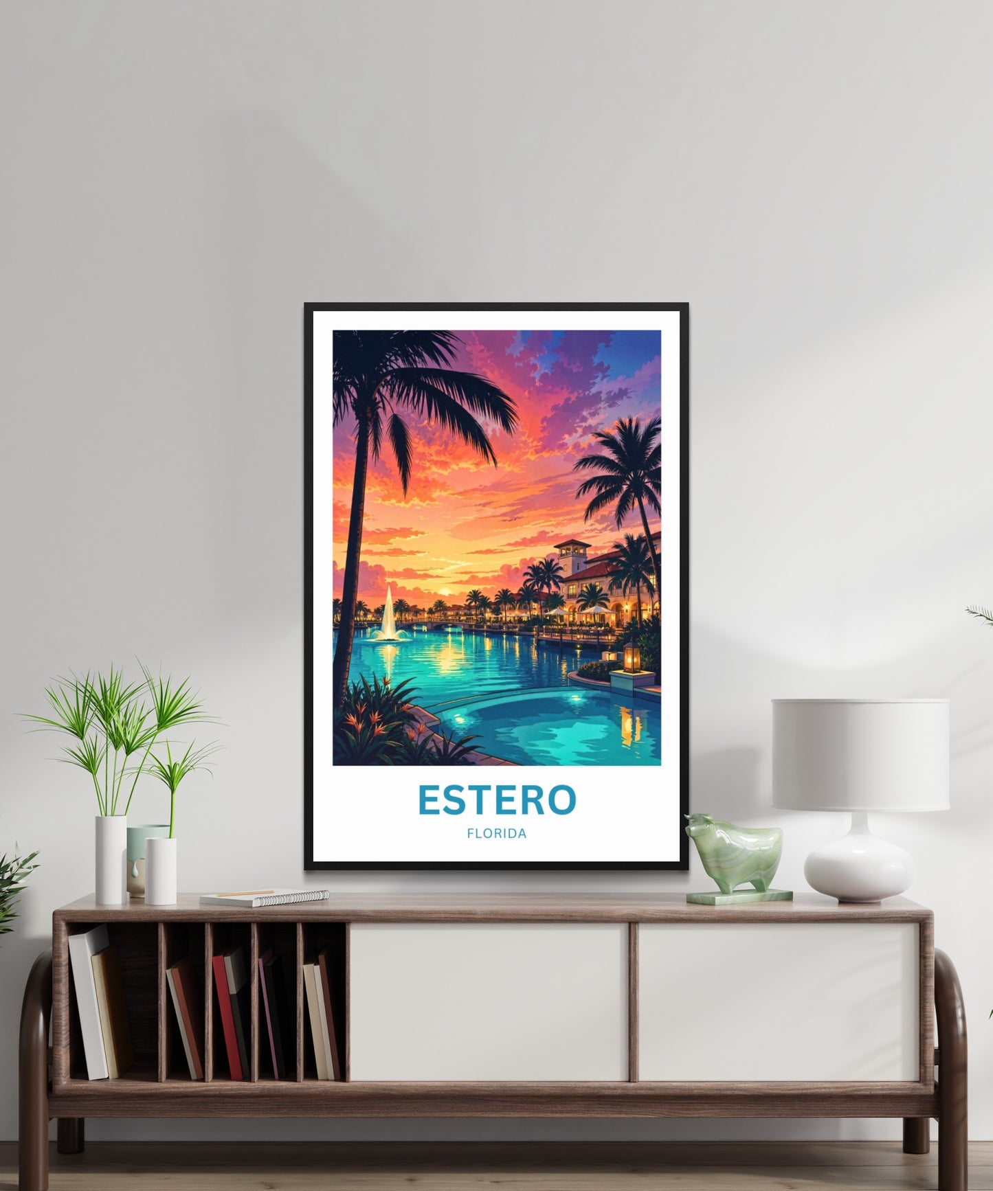 Estero Travel Poster - Florida Paradise Found