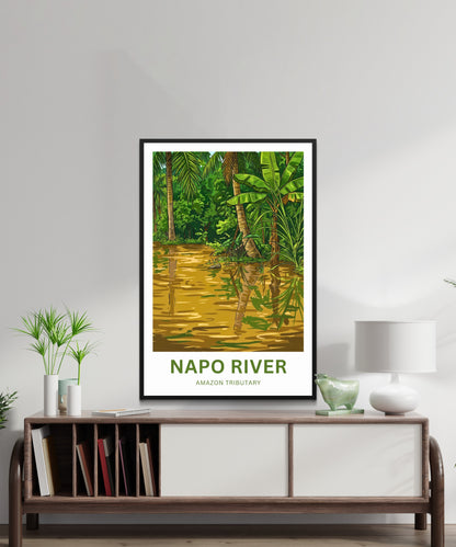 Napo River Travel Poster - Captivating Water Calmness