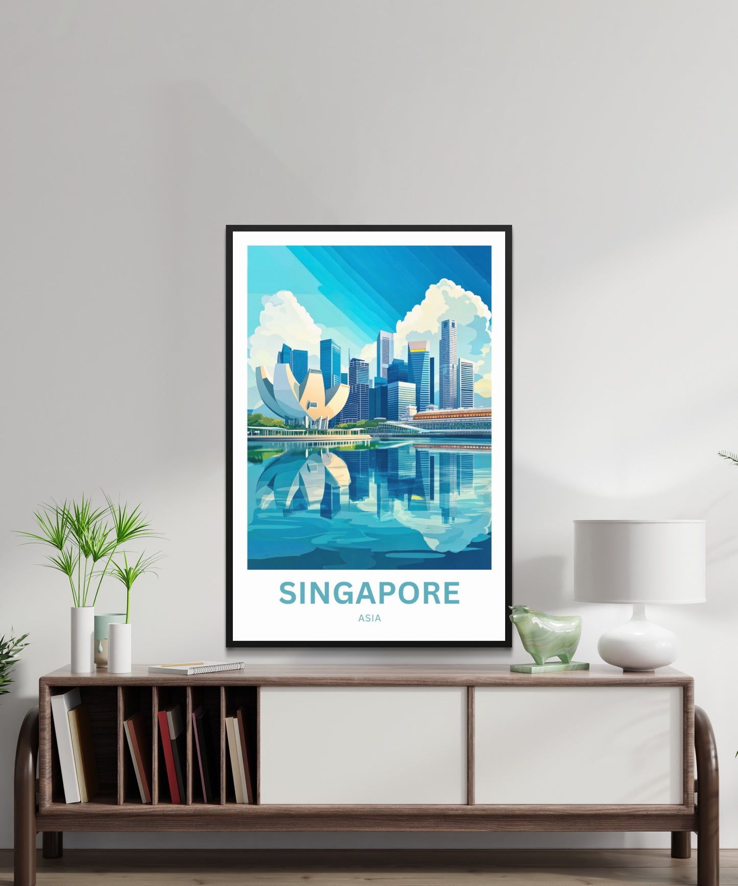 Singapore Travel Poster - Skyline Serenity