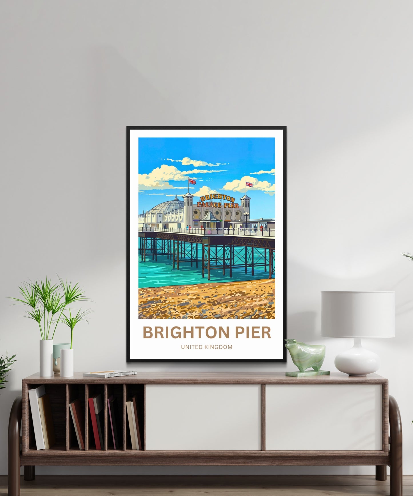 Brighton Pier Travel Poster - Coastal Carnival